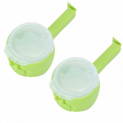 2Pcs Plastic Food Bag Cap Multifunctional Moisture Proof Resealable Sealer