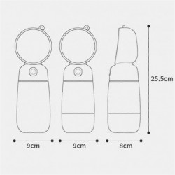 2 in 1 Portable Food Grade Material Dog Cat Travel Pet Water Cup Bottle with Food Dispenser C