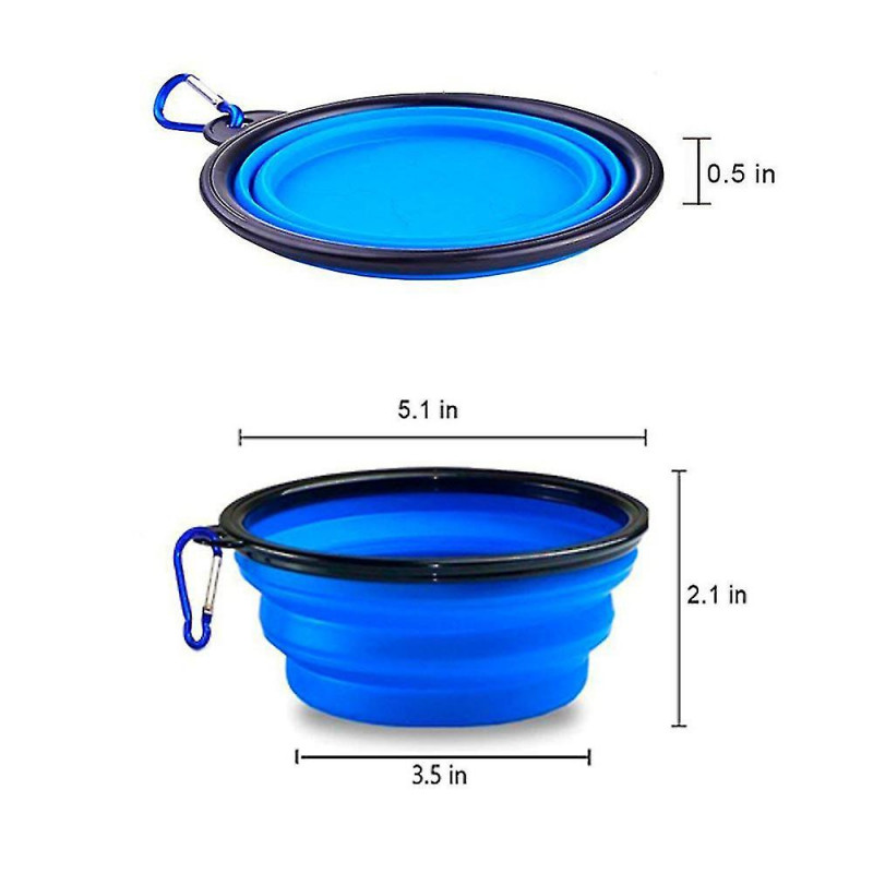 2 Pcs Collapsible Dog Bowl With 2 Carabiners, Small Foldable Travel Water Bowls For Pet Working Dogs, Portable Pet [...]