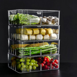 -divided Transparent Food Zing Container To Food From Decay And -kee Hold