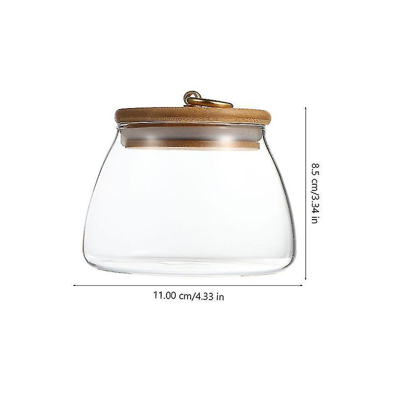 1pc kitchen tea sealed container practical glass storage jar food can (500ml)