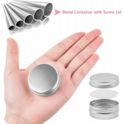 Aluminum Tin Jars Cans Small Round Pot,aluminum Balm Tins For Pill Storage,small Metal Tin Empty Container,jar [...]