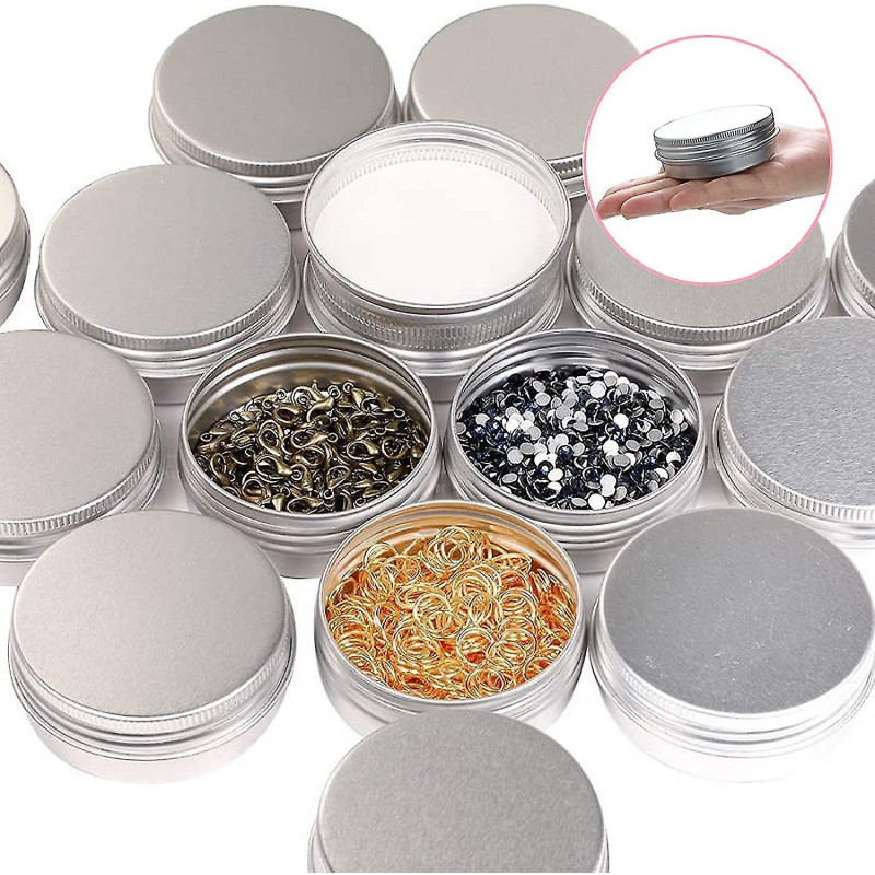 Aluminum Tin Jars Cans Small Round Pot,aluminum Balm Tins For Pill Storage,small Metal Tin Empty Container,jar [...]