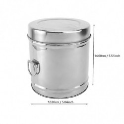 1 Pc Coffee Canister Moisture-proof Stainless Steel Thicken Food Storage Tank Coffee Jar Tea Bucket For Bar