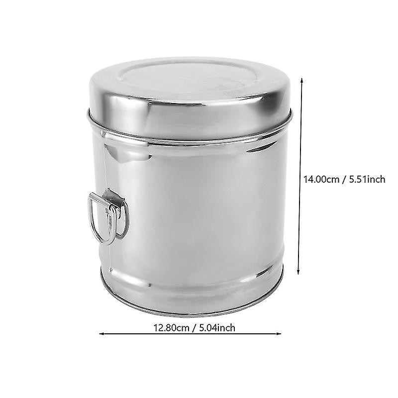 1 Pc Coffee Canister Moisture-proof Stainless Steel Thicken Food Storage Tank Coffee Jar Tea Bucket For Bar