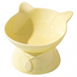 Pet Dog Bowl Cat Food Oblique Mouth Bowl Ceramic High Foot Protection Cervical Vertebra High Quality