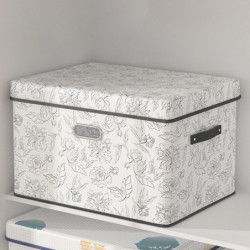 Vêtements pliables Organiser Boîte avec couvercle rabattable Boîte de rangement pour couvertures Vêtements Coudettes