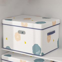 Vêtements pliables Organiser Boîte avec couvercle rabattable Boîte de rangement pour couvertures Vêtements Coudettes