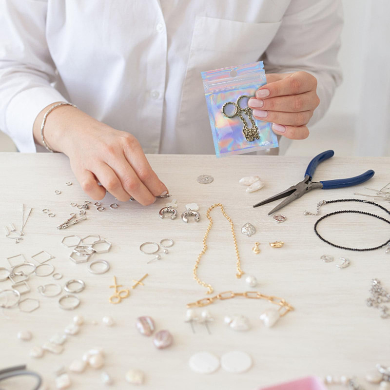 Bags for Jewelry Packaging Sealed Food Storage Plastic Organizer Anti- Oxidize Smell Proof Stash Anti-oxidation 300 Pcs