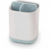 Bathroom Easy-store Toothbrush Caddy, White/blue, Small