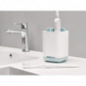 Bathroom Easy-store Toothbrush Caddy, White/blue, Small