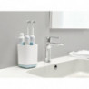 Bathroom Easy-store Toothbrush Caddy, White/blue, Small