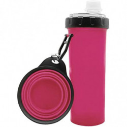 Bouteille d’eau Manxia pour chiens avec récipient de nourriture pour animaux de compagnie 2 en 1 avec 1 bol de [...]