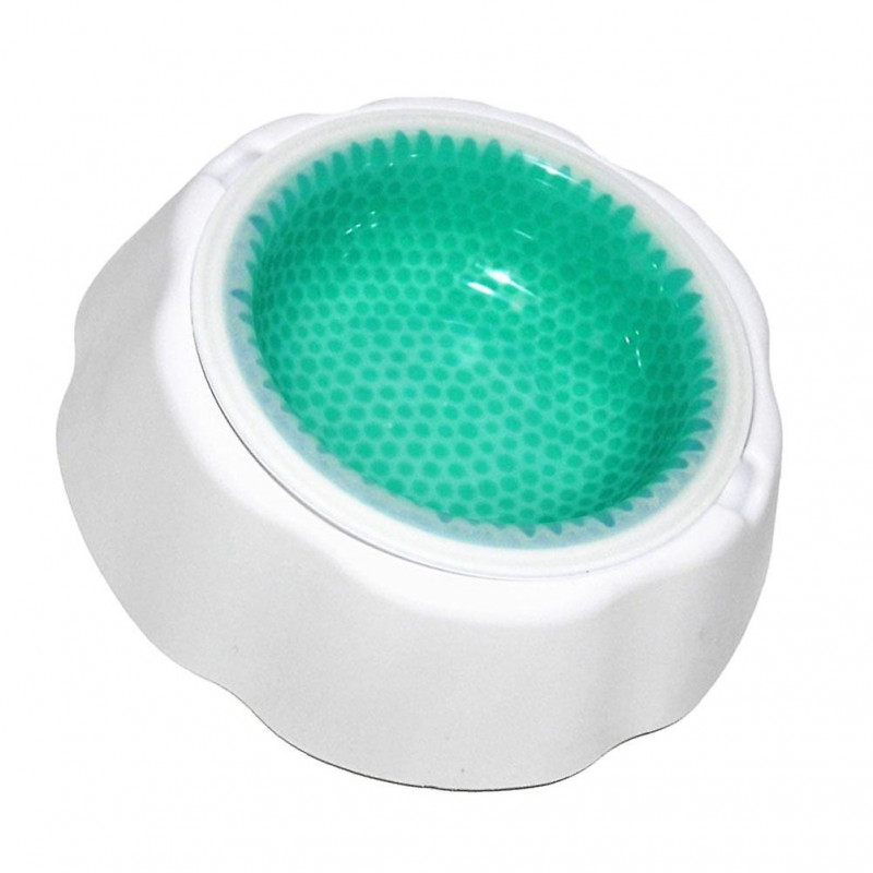 Cooling Puppy Drinking Frosty Pet Tool Food Bowls Dog Plastic Go Containers Spill Shield Water