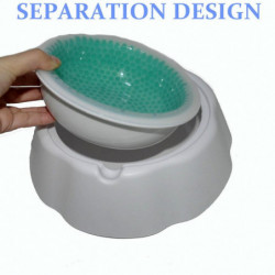 Cooling Puppy Drinking Frosty Pet Tool Food Bowls Dog Plastic Go Containers Spill Shield Water