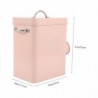 Washing Powder Bucket Container for Dog Food Detergent Laundry Tin Case Filling Pink Wrought Iron