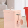 Washing Powder Bucket Container for Dog Food Detergent Laundry Tin Case Filling Pink Wrought Iron