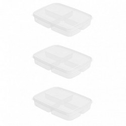 3 Pcs Storage Box Fridge Container Fruit Holder Refrigerator Bins with Lid Drink Containers Fresh-keeping