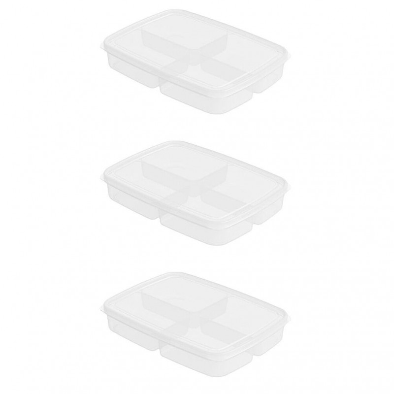 3 Pcs Storage Box Fridge Container Fruit Holder Refrigerator Bins with Lid Drink Containers Fresh-keeping