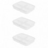 3 Pcs Storage Box Fridge Container Fruit Holder Refrigerator Bins with Lid Drink Containers Fresh-keeping