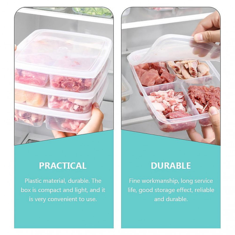 3 Pcs Storage Box Fridge Container Fruit Holder Refrigerator Bins with Lid Drink Containers Fresh-keeping