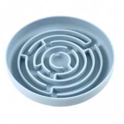 Slow feed Bowl Easy to Clean Silicone Dog Food Bowl for Pets Dogs Puppy Cats Blue