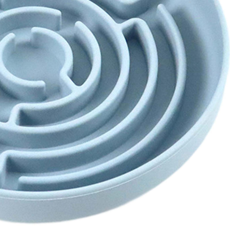 Slow feed Bowl Easy to Clean Silicone Dog Food Bowl for Pets Dogs Puppy Cats Blue