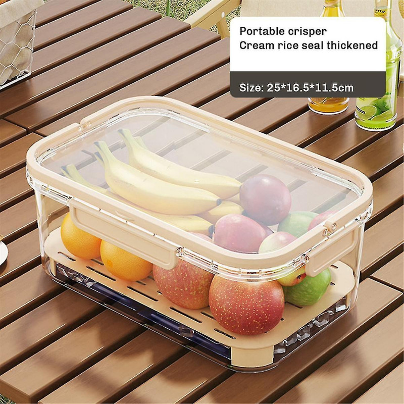 Portable Refrigerator Fresh-keeping Box,large-capacity Portable Crisper With Handle,fruit Storage C