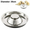 Stainless Steel Dog Bowl Hammered Puppy Litter Food Feeding Weaning