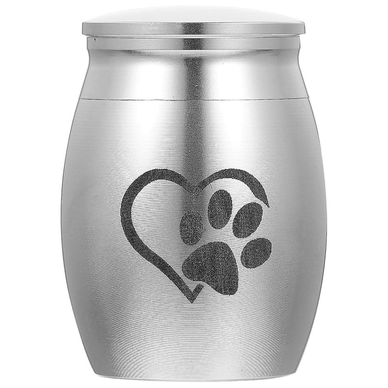 Acier inoxydable Cat Urne Pet Bone Ash Container Dog Ashes Storage Casket