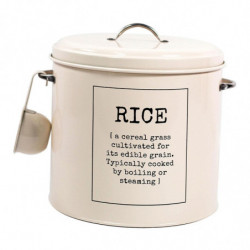 Metal Rice Storage Box, Round Rice Container With Lid And Handle,sealed Food Storage Bin For Kitchen,countertop [...]