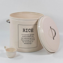 Metal Rice Storage Box, Round Rice Container With Lid And Handle,sealed Food Storage Bin For Kitchen,countertop [...]