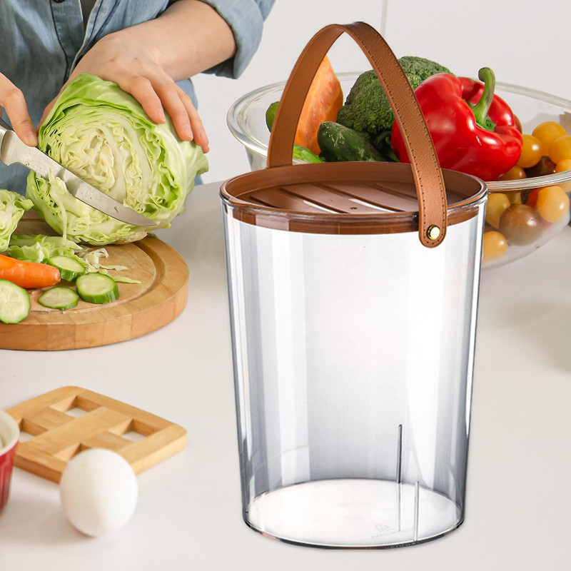 Cereal Rice Dispenser Jar With Handle Reusable Storage Bucket Bin Canister Grain Storage Box For Flour Kitchen [...]