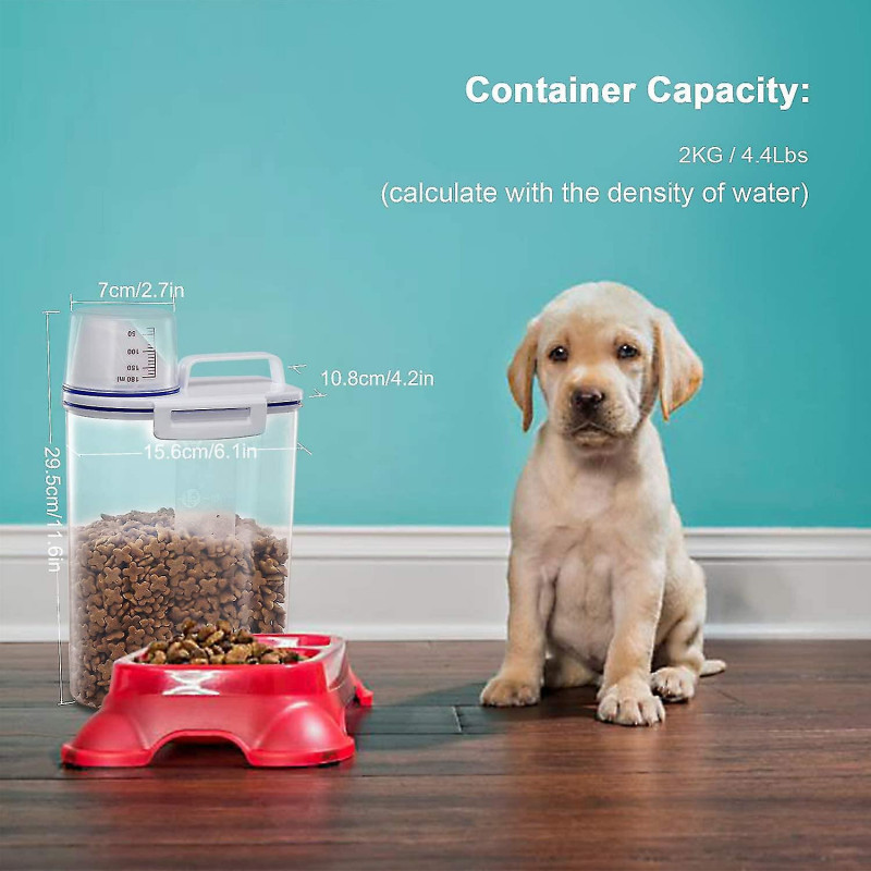 Pet Food Storage Container For Little Pets - Airtight Portable Storage Container For Dry
