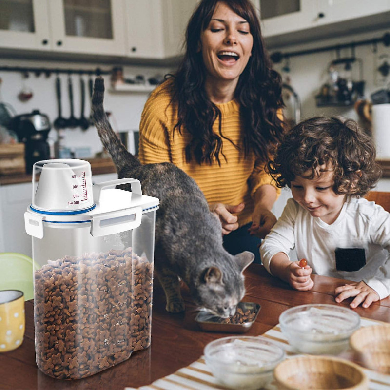 Pet Food Storage Container For Little Pets - Airtight Portable Storage Container For Dry