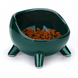 Cat Bowl Ceramic Raised Bowl For Cat/puppy, Angled Orthopedic Bowl For Adult Cat/kitten Fo