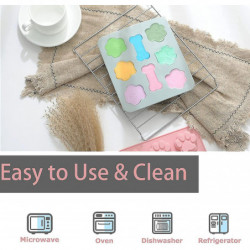 Moule de friandise pour chiot en silicone - Patte mignonne et os en forme de 2 en 1 - Facile à nettoyer, je