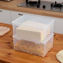 Noodle Storage Box Large Capacity Buckle Fixing Good Sealing Leak-proof Easy to Clean Pasta Container