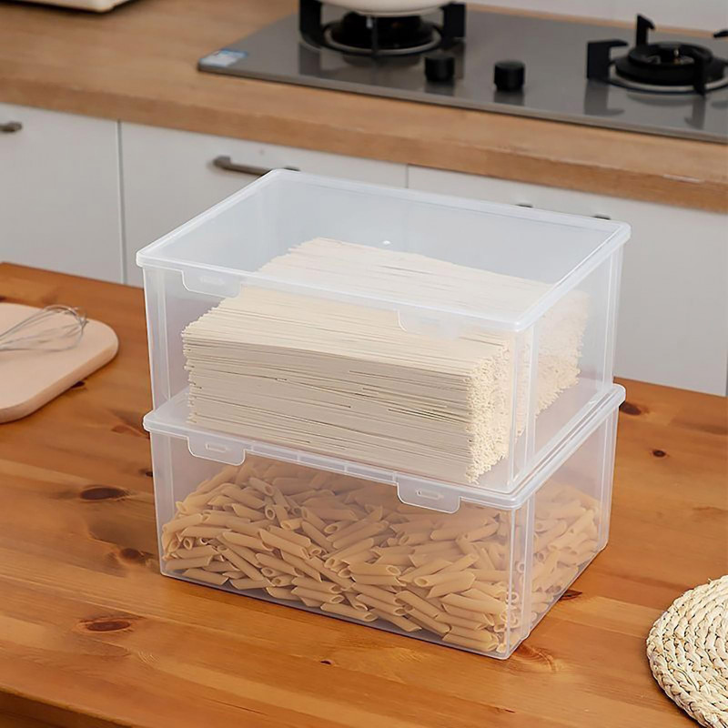 Noodle Storage Box Large Capacity Buckle Fixing Good Sealing Leak-proof Easy to Clean Pasta Container