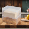 Noodle Storage Box Large Capacity Buckle Fixing Good Sealing Leak-proof Easy to Clean Pasta Container