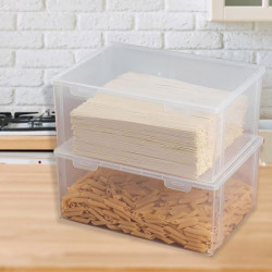 Noodle Storage Box Large Capacity Buckle Fixing Good Sealing Leak-proof Easy to Clean Pasta Container