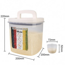 Boîte de stockage de nourriture de cuisine Bocal scellé Insect-proof Résistant à l’humidité Céréales Seau Pet Dog [...]