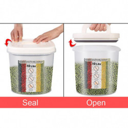 Boîte de stockage de nourriture de cuisine Bocal scellé Insect-proof Résistant à l’humidité Céréales Seau Pet Dog [...]