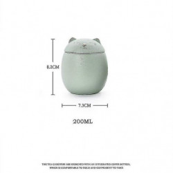 Fortune Cat Ceramic Tea Can Storage Tank Large Capacity Portable Moistureproof Portable Travel Small Teahouse [...]