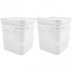2PCS Dog Food Container Airtight Pet Dry Food Grain Storage Barrel Grain Bucket