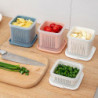 3pcs Transparent Food Containers Fresh-keeping Containers (Assorted Color)