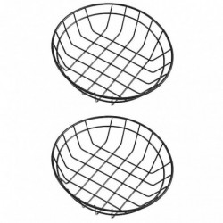 2Pcs Simple Iron Storage Basket Fruit Dessert Snacks Basket Kitchen Food Container