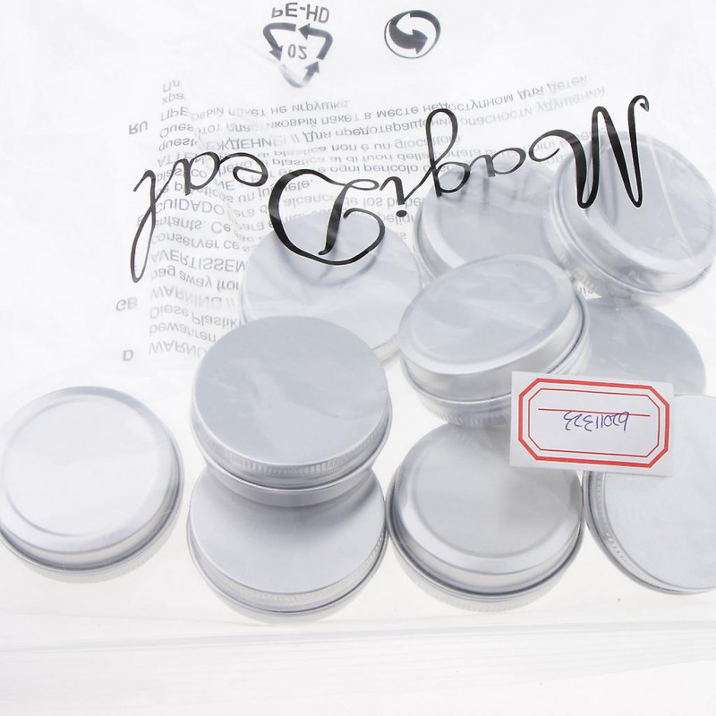 10 Empty Aluminum Tins Cans With Screw Lids Box Container Jar Top Round 30g