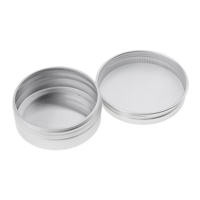 10 Empty Aluminum Tins Cans With Screw Lids Box Container Jar Top Round 30g