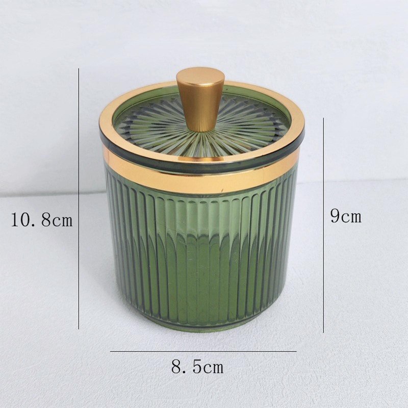 Multifunctional Makeup Cotton Swab Ball Holder Jar With Lid For Home Desktop Clear Multifunctional Makeup Cotton Swab Ball Holder Jar With Lid For Home Desktop Clear